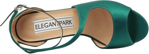 ELEGANTPARK High Heel Sandals for Women, Satin Strappy Wedding Dress Shoes | Adjustable Buckle, 3.5" Peep Toe Shoes for Bride, Wedding Guest, Bridal Reception, Evening Party, Prom and Formal Event in Saudi Arabia