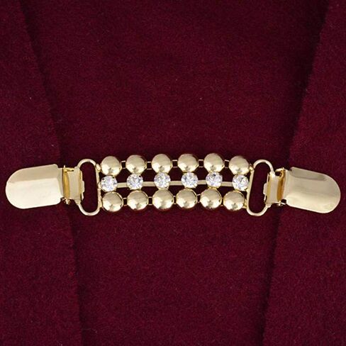 VIEEL 2 Pack Sweater Clips, Beaded Cardigan Clips, Stylish Pearl, Cardigan Collar Clip (Diamond) in Saudi Arabia