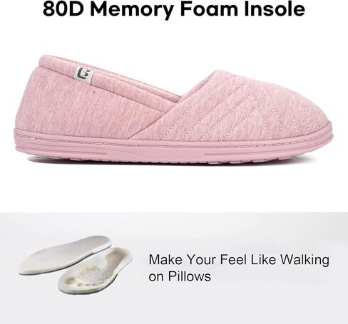 شبشب نسائي من القطن من LongBay مصنوع من الجيرسيه مريح وجيد التهوية من إسفنج ميموري فوم in Kuwait