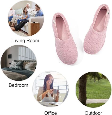 شبشب نسائي من القطن من LongBay مصنوع من الجيرسيه مريح وجيد التهوية من إسفنج ميموري فوم in Kuwait