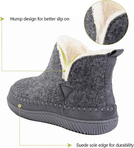 Women's Moccasin Bootie Slippers, Cozy Memory Foam Indoor Outdoor House Shoes in Kuwait
