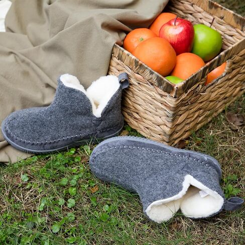 Women's Moccasin Bootie Slippers, Cozy Memory Foam Indoor Outdoor House Shoes in Kuwait