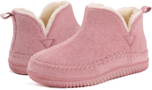 Women's Moccasin Bootie Slippers, Cozy Memory Foam Indoor Outdoor House Shoes in Kuwait