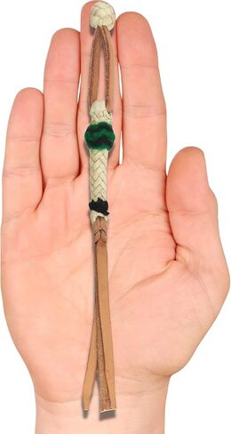 سلسلة مفاتيح من الجلد الصناعي المضفر مع خيط متعدد الألوان مشرقة، سلاسل مفاتيح رعاة البقر مزخرفة للرجال والنساء، إكسسوارات الأزياء روديو، 20.32 سم, مالتي, 8 inches in Kuwait