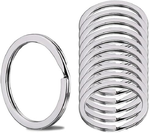 حلقات مفاتيح ZTISEEM 10 قطع ~ 1 بوصة، 30 مم، حلقة سلسلة مفاتيح معدنية، حلقة DIY لمفاتيح السيارة، سلسلة سحرية مزخرفة in Kuwait