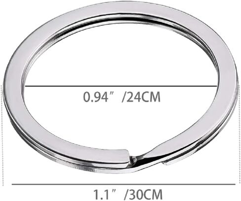 حلقات مفاتيح ZTISEEM 10 قطع ~ 1 بوصة، 30 مم، حلقة سلسلة مفاتيح معدنية، حلقة DIY لمفاتيح السيارة، سلسلة سحرية مزخرفة in Kuwait