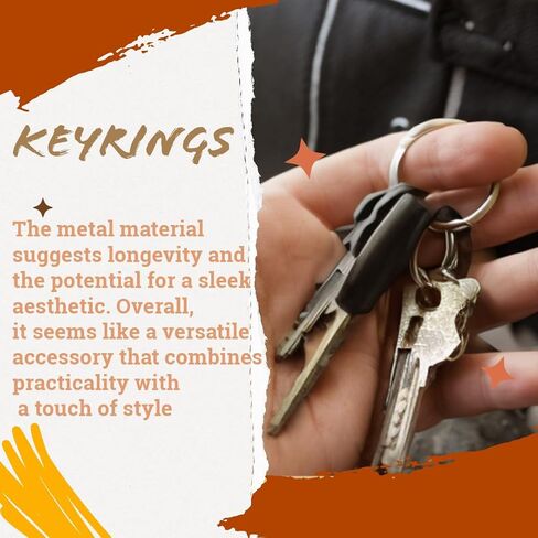 حلقات مفاتيح ZTISEEM 10 قطع ~ 1 بوصة، 30 مم، حلقة سلسلة مفاتيح معدنية، حلقة DIY لمفاتيح السيارة، سلسلة سحرية مزخرفة in Kuwait