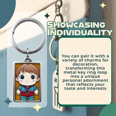 حلقات مفاتيح ZTISEEM 10 قطع ~ 1 بوصة، 30 مم، حلقة سلسلة مفاتيح معدنية، حلقة DIY لمفاتيح السيارة، سلسلة سحرية مزخرفة in Kuwait