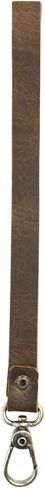 Hide & Drink, Simple Thin Lanyard Handmade from Full Grain Leather Key Ring Holder for Organizing Keychains Long Leather Cord with Sturdy Lobster Clasp for Convenient Easy Access - Bourbon Brown in Saudi Arabia