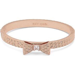 سوار نسائي من Kate Spade New York ملفوف بسوار بمفصلات على شكل فيونكة شفاف/ذهبي وردي مقاس واحد in Kuwait