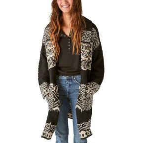 معطف نسائي بطباعة جزيرة Fair Isle من Lucky Brand in Saudi Arabia