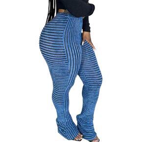 YOOTIKO Women Stacked Pants Fuzzy Flare Sweatpants High Waisted Butt Lifting Leggings Pj Trousers in Kuwait