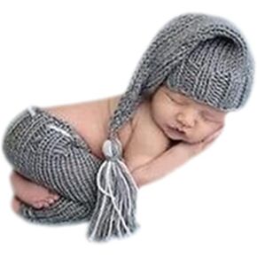 دعائم التصوير الفوتوغرافي لحديثي الولادة للاولاد والبنات مصنوعة يدويا من الكروشيه المحبوك مع قبعة وسروال in Kuwait