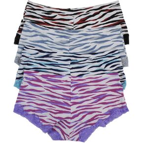 ToBeInStyle Women's Pack of 4 Boyshorts or Briefs with Lace in Saudi Arabia