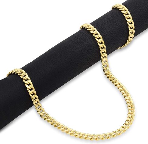 Nuragold 10k الذهب الأصفر 5.5mm ميامي الكوبي ربط سلسلة سوار، رجل إمرأة مجوهرات مربع المشبك 7 "7.5" 8 "8.5" 9" in Saudi Arabia