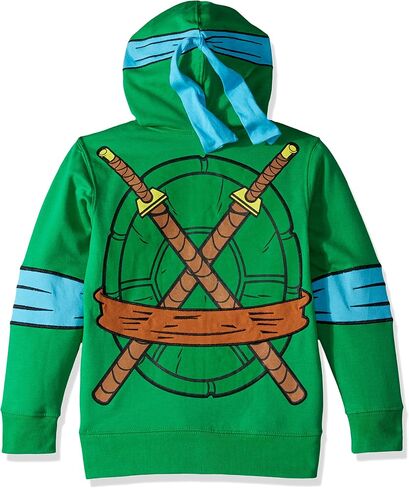 Teenage Mutant Ninja Turtles Boys' Leonardo Reptilian Costume Zip Up Hoodie with Mask in Saudi Arabia