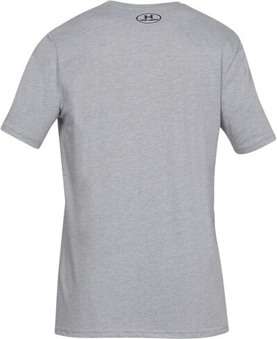 Under Armour Men's Sportstyle Logo Short Sleeve T-Shirt , Steel Light Heather (036)/Black , Medium in Saudi Arabia