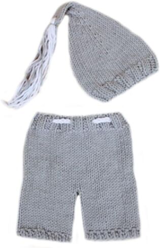 دعائم التصوير الفوتوغرافي لحديثي الولادة للاولاد والبنات مصنوعة يدويا من الكروشيه المحبوك مع قبعة وسروال in Kuwait