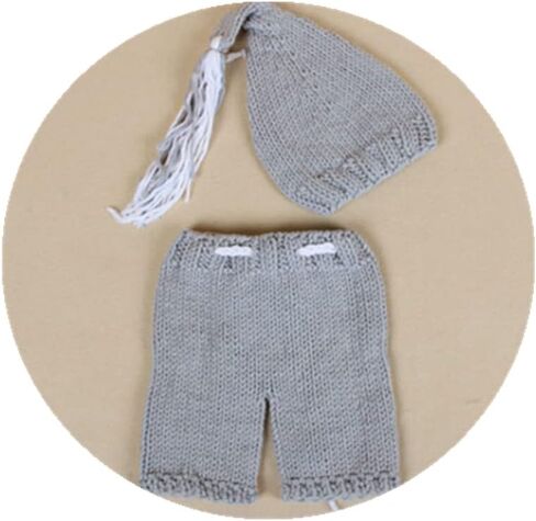 دعائم التصوير الفوتوغرافي لحديثي الولادة للاولاد والبنات مصنوعة يدويا من الكروشيه المحبوك مع قبعة وسروال in Kuwait