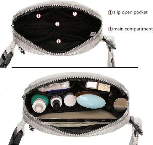 Uromee Fanny Packs للنساء حقيبة بحزام كروس من الجلد النباتي حقيبة خصر أنيقة خفيفة الوزن للسفر والمشي لمسافات طويلة in Saudi Arabia