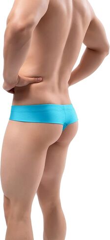 IKINGSKY Men's High Stretch Cheeky Thongs Silky Mini Cheek Underwear Sexy Low Rise Bulge Under Panties for Men in Saudi Arabia