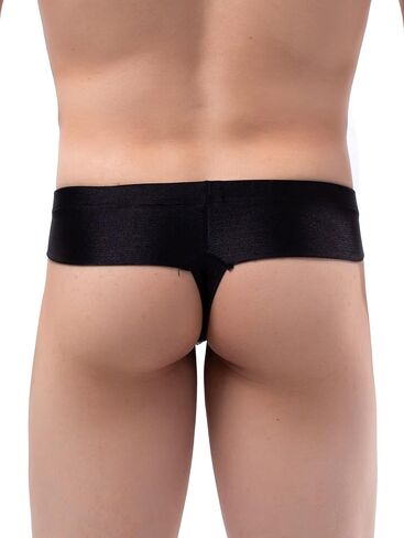 IKINGSKY Men's High Stretch Cheeky Thongs Silky Mini Cheek Underwear Sexy Low Rise Bulge Under Panties for Men in Saudi Arabia