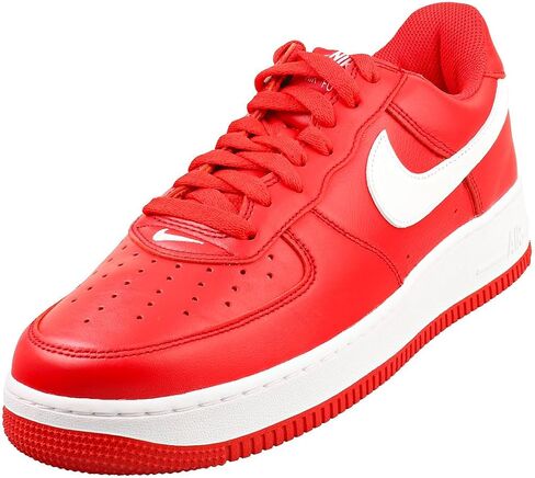 حذاء Nike AIR Force 1 Low Retro QS للرجال باللون الأحمر والأبيض - 11.5 US in Saudi Arabia