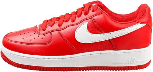 حذاء Nike AIR Force 1 Low Retro QS للرجال باللون الأحمر والأبيض - 11.5 US in Saudi Arabia