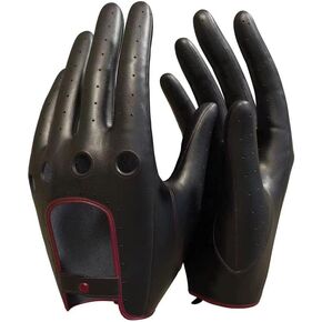 Women's Leather Driving Gloves Touchscreen Thin Soft Sheepskin Motorcycle Riding Gloves Unlined