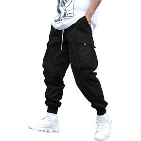 SOLY HUX Men's Flap Pocket Drawstring Elastic Waist Street Cargo Pants in Saudi Arabia