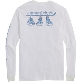 vineyard vines Men's Sketched Hockey Skates Long-Sleeve Pocket Tee in Kuwait