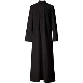 GraduatePro Clergy Roman Cassock Adults Priest Robe Liturgical Vestment Preacher Altar Server Style Single Breasted 3 Colors