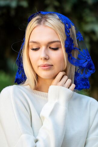 Maria Veils Catholic Mantilla Mass Infinity Veil Church Lace Veil Spanish Chapel Mass Head Covering Veil Short in Saudi Arabia