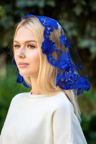 Maria Veils Catholic Mantilla Mass Infinity Veil Church Lace Veil Spanish Chapel Mass Head Covering Veil Short in Saudi Arabia