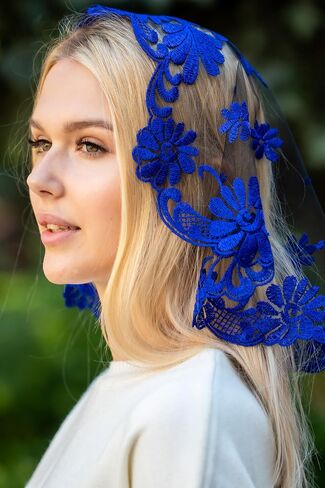 Maria Veils Catholic Mantilla Mass Infinity Veil Church Lace Veil Spanish Chapel Mass Head Covering Veil Short in Saudi Arabia