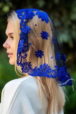 Maria Veils Catholic Mantilla Mass Infinity Veil Church Lace Veil Spanish Chapel Mass Head Covering Veil Short in Saudi Arabia