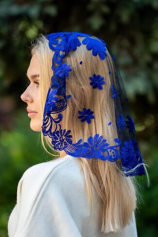 Maria Veils Catholic Mantilla Mass Infinity Veil Church Lace Veil Spanish Chapel Mass Head Covering Veil Short in Saudi Arabia