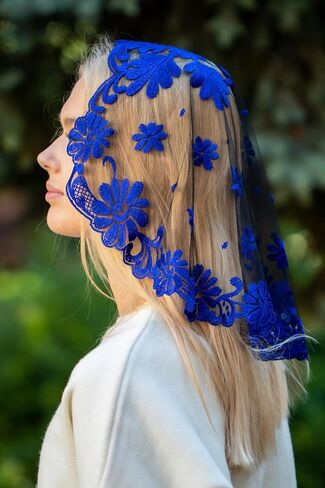 Maria Veils Catholic Mantilla Mass Infinity Veil Church Lace Veil Spanish Chapel Mass Head Covering Veil Short in Saudi Arabia