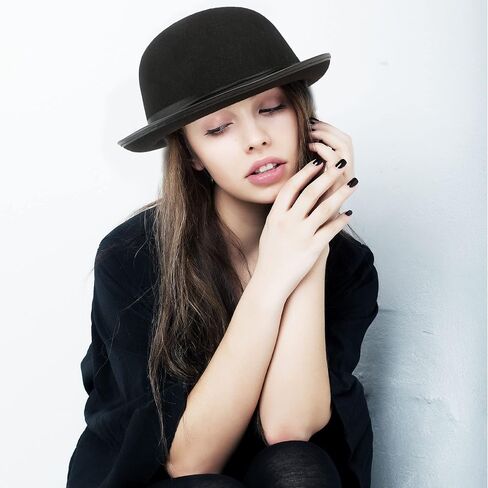 SGBETTER 12 Pack Black Bowler Hats Felt Derby Hat Top Hat for Funny Hat Party Men Women Halloween Cosplay Costume Accessories in Saudi Arabia