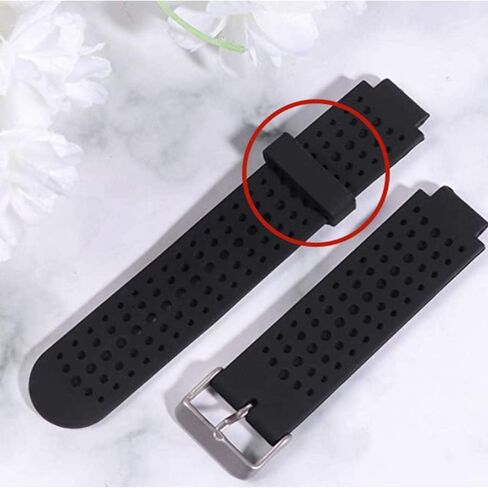 حلقات تثبيت بديلة GO-CHUNRIQIN، حلقة حزام سيليكون 22 مم، حلقات آمنة موصل حلقات أمان، حلقات بديلة لملحقات حزام الساعة الذكية (10 قطع، أسود وأبيض) in Kuwait