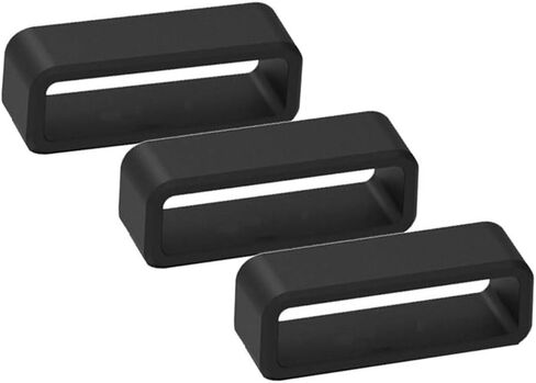 حلقات تثبيت بديلة GO-CHUNRIQIN، حلقة حزام سيليكون 22 مم، حلقات آمنة موصل حلقات أمان، حلقات بديلة لملحقات حزام الساعة الذكية (10 قطع، أسود وأبيض) in Kuwait