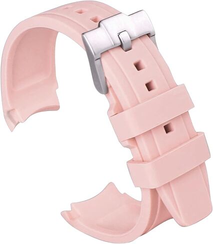 uEmoh Watch Band for Moonswatch Watch, Curved No Gap Soft Silicone Strap for Omega X Swatch Moonswatch Speedmaster 20mm Watch, Quick Release Watch Replacement Strap Men Women in Saudi Arabia