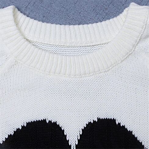 GOLDSTITCH Women's Sweater Heart Knitted Pullover Sweaters Long Sleeve Crewneck Cute Sweaters in Saudi Arabia
