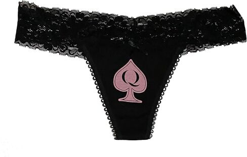 Queen of Spades Cotton and Lace Thong Panty QoS in Saudi Arabia