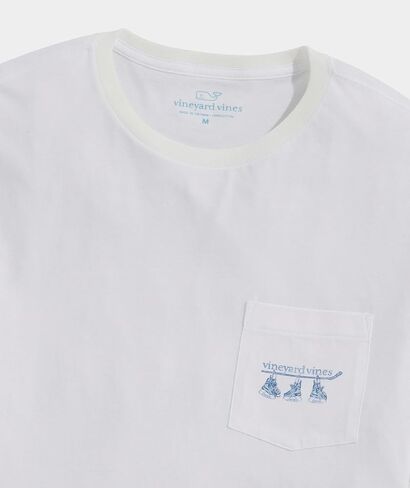 تيشيرت رجالي من Vineyard Vines لرياضة الهوكي المرسومة بأكمام طويلة وجيب in Kuwait