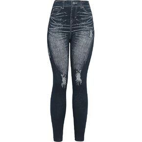 KMystic Women's Denim Print Fake Jeans Leggings in Kuwait