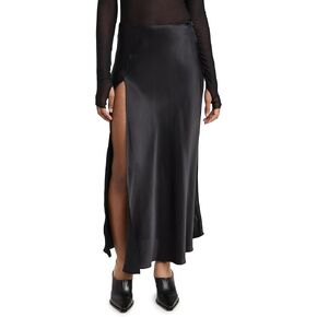 DANNIJO Women's Silk Midi Skirt with High Slit in Kuwait
