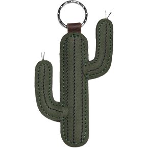 Hide & Drink, Cactus Desert Plant Keychain Handmade from Full Grain Leather - Peat Moss in Saudi Arabia