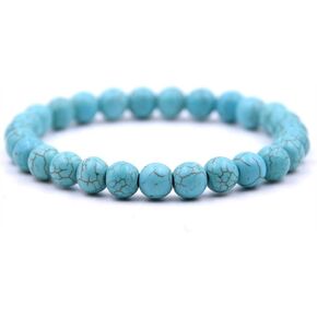 Jude Jewellers سوار متعدد الألوان من أحجار الحمم الفيروزية الطبيعية المرنة واليوجا الرياضية in Kuwait