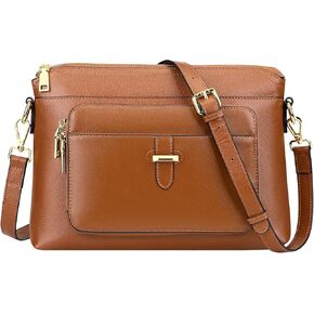 اوفر ايرث شنطة كروس من الجلد الطبيعي للنساء والسيدات، شنطة كروس من الجلد الطبيعي مع جيب للبطاقات in Kuwait